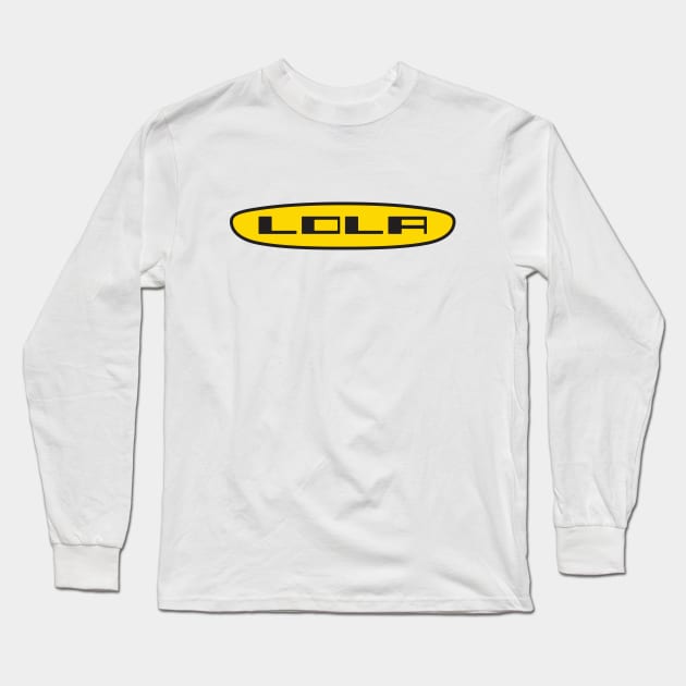 Lola Racing cars 1960's logo - black print Long Sleeve T-Shirt by retropetrol